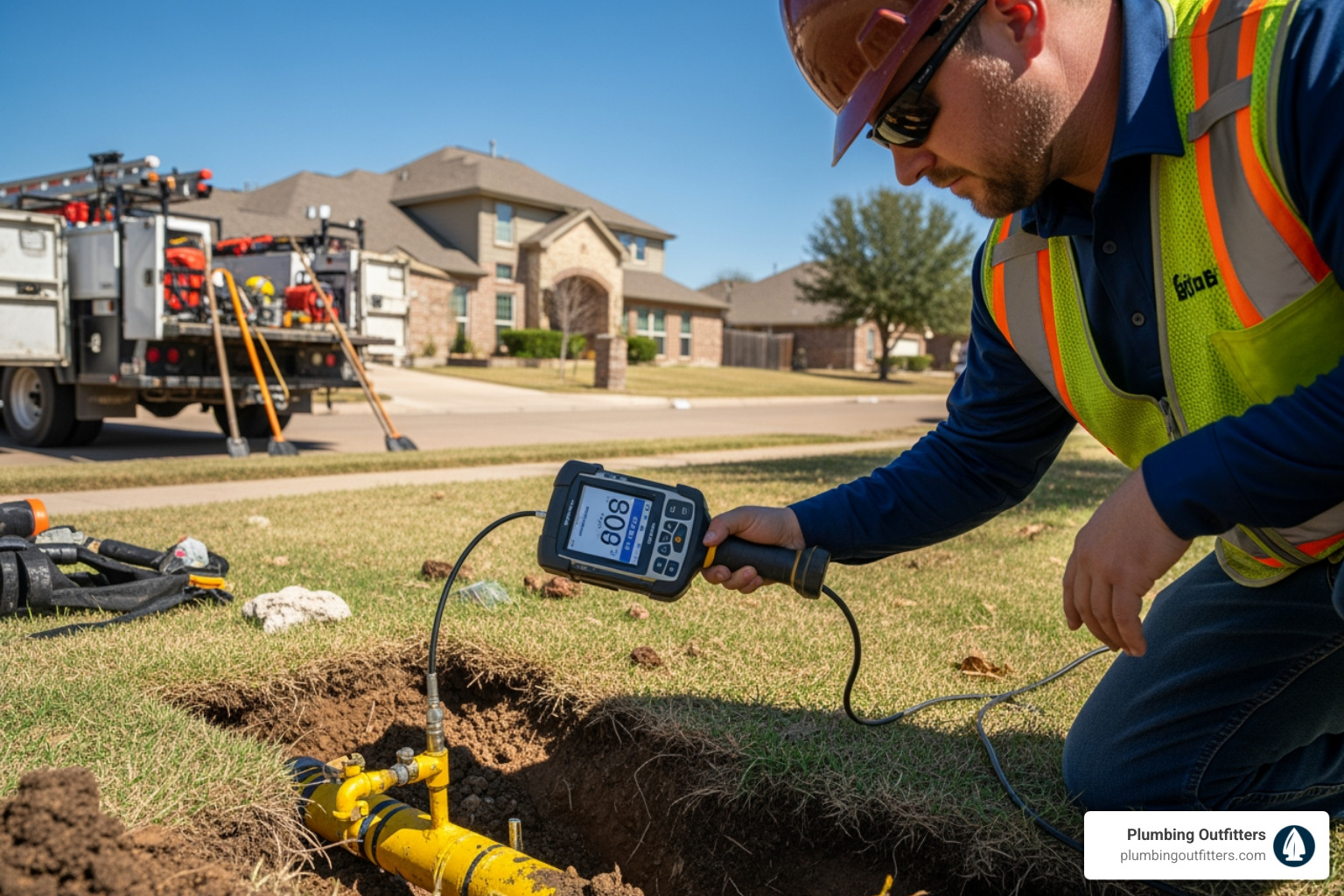 Infographic showing immediate gas leak response: Step 1 - Leave the area immediately and avoid all electronics; Step 2 - Do not flip light switches or use phones indoors; Step 3 - Call licensed plumber and gas company from safe distance; Step 4 - Wait for professional inspection before re-entering; Step 5 - Schedule complete system testing and repair - gas leak detection repair in elgin, tx Infographic showing immediate gas leak response: Step 1 - Leave the area immediately and avoid all electronics; Step 2 - Do not flip light switches or use phones indoors; Step 3 - Call licensed plumber and gas company from safe distance; Step 4 - Wait for professional inspection before re-entering; Step 5 - Schedule complete system testing and repair - gas leak detection repair in elgin, tx