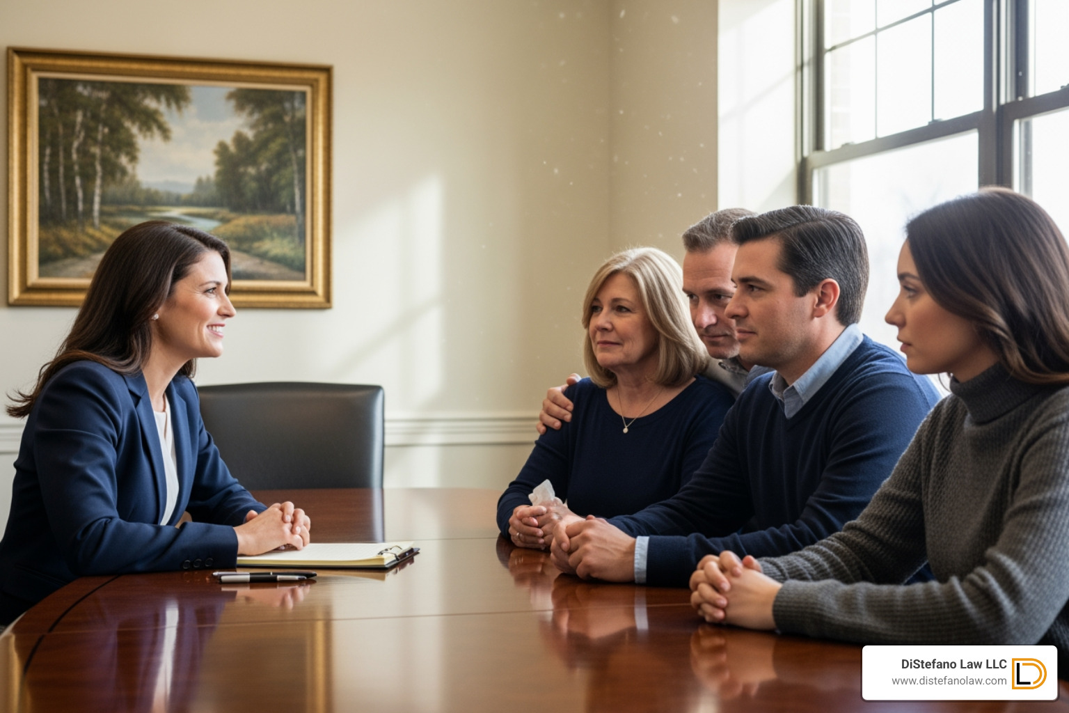 compassionate attorney with family - fatal car accident attorney