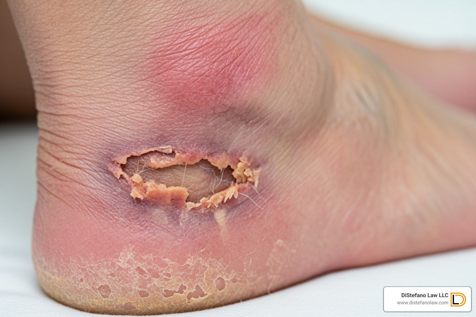 bedsore on a person's heel - nursing home abuse lawyer fort lauderdale