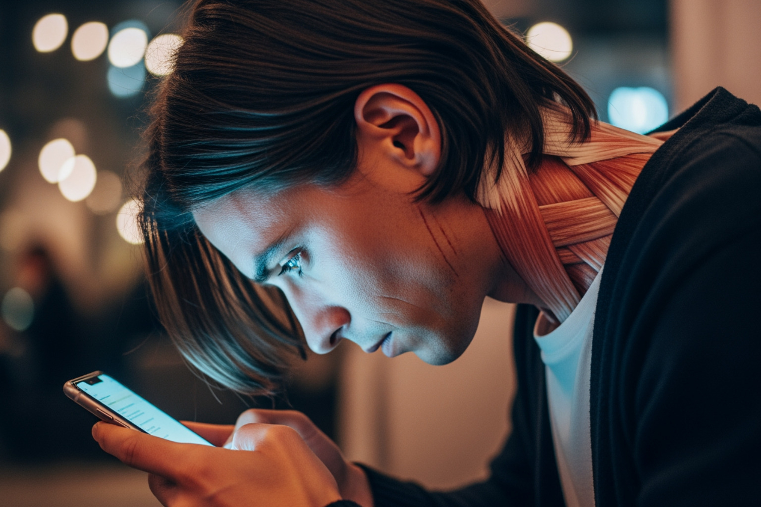 common postures that strain the SCM, like "text neck" - sternocleidomastoid muscle pain common postures that strain the SCM, like "text neck" - sternocleidomastoid muscle pain