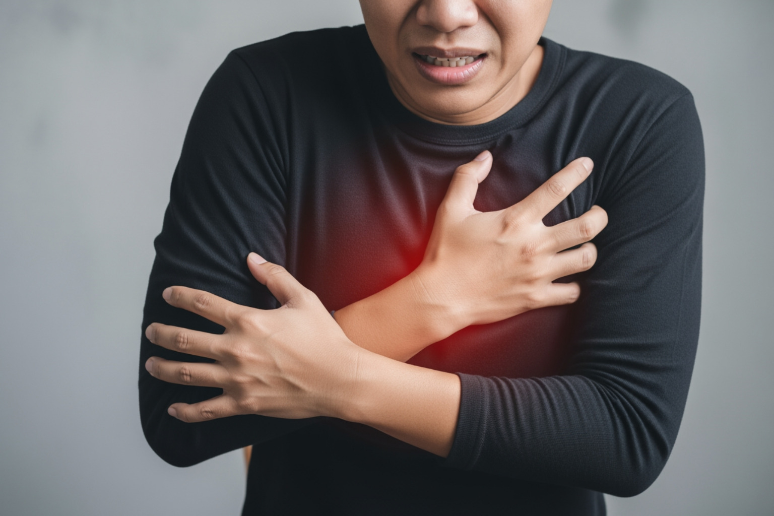 pain radiating from chest to left arm - left arm muscle ache