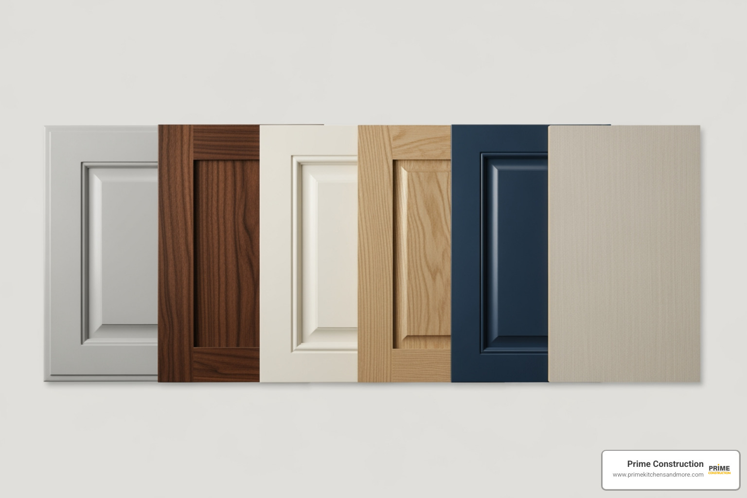 various kitchen cabinet styles and materials side-by-side - kitchen remodeling Winter Garden