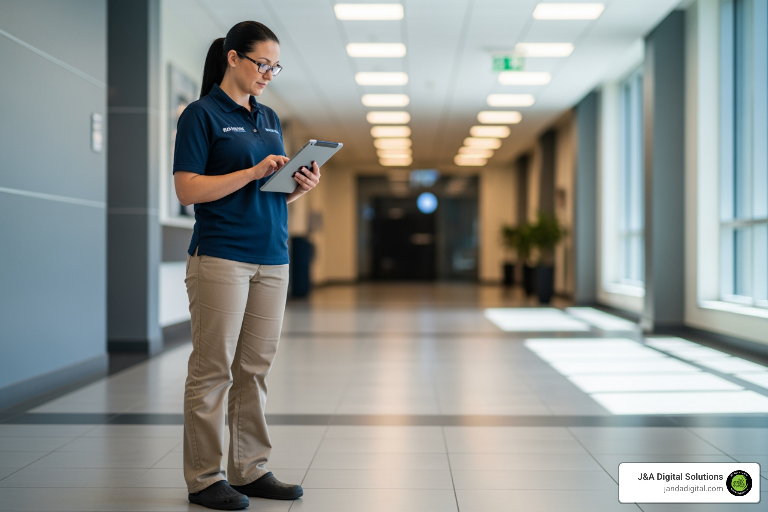 cleaning supervisor using tablet - cleaning business growth cleaning supervisor using tablet - cleaning business growth