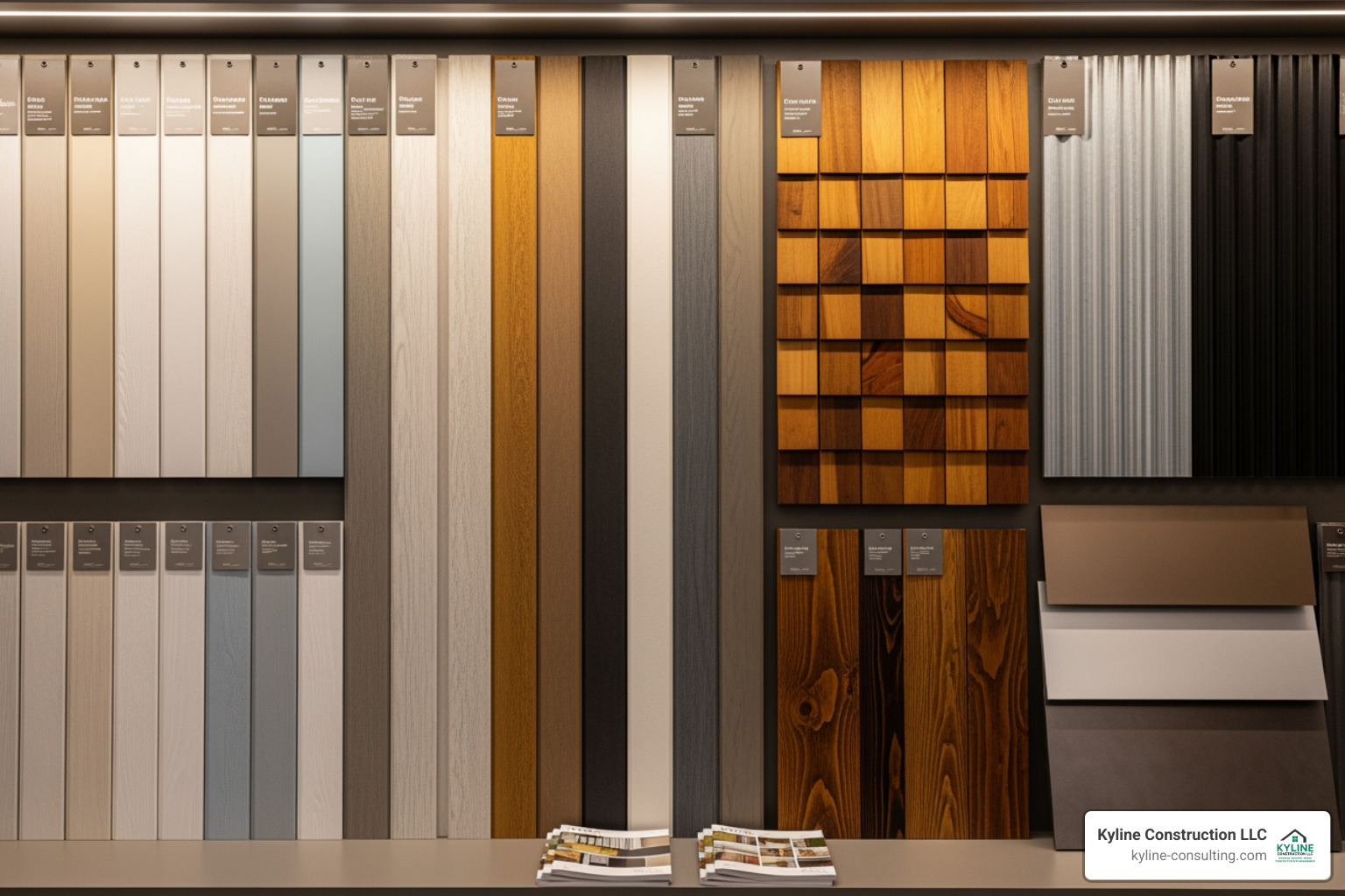 different siding material samples - siding and windows estimate