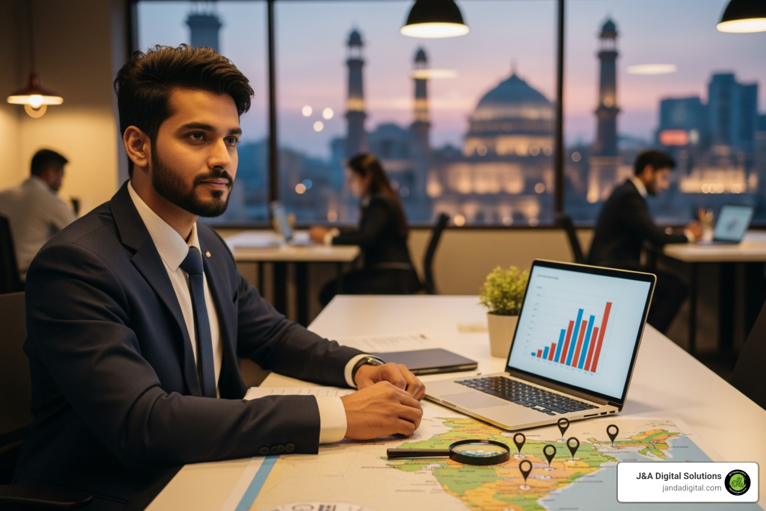 Calculator and a map of India - local seo price in india