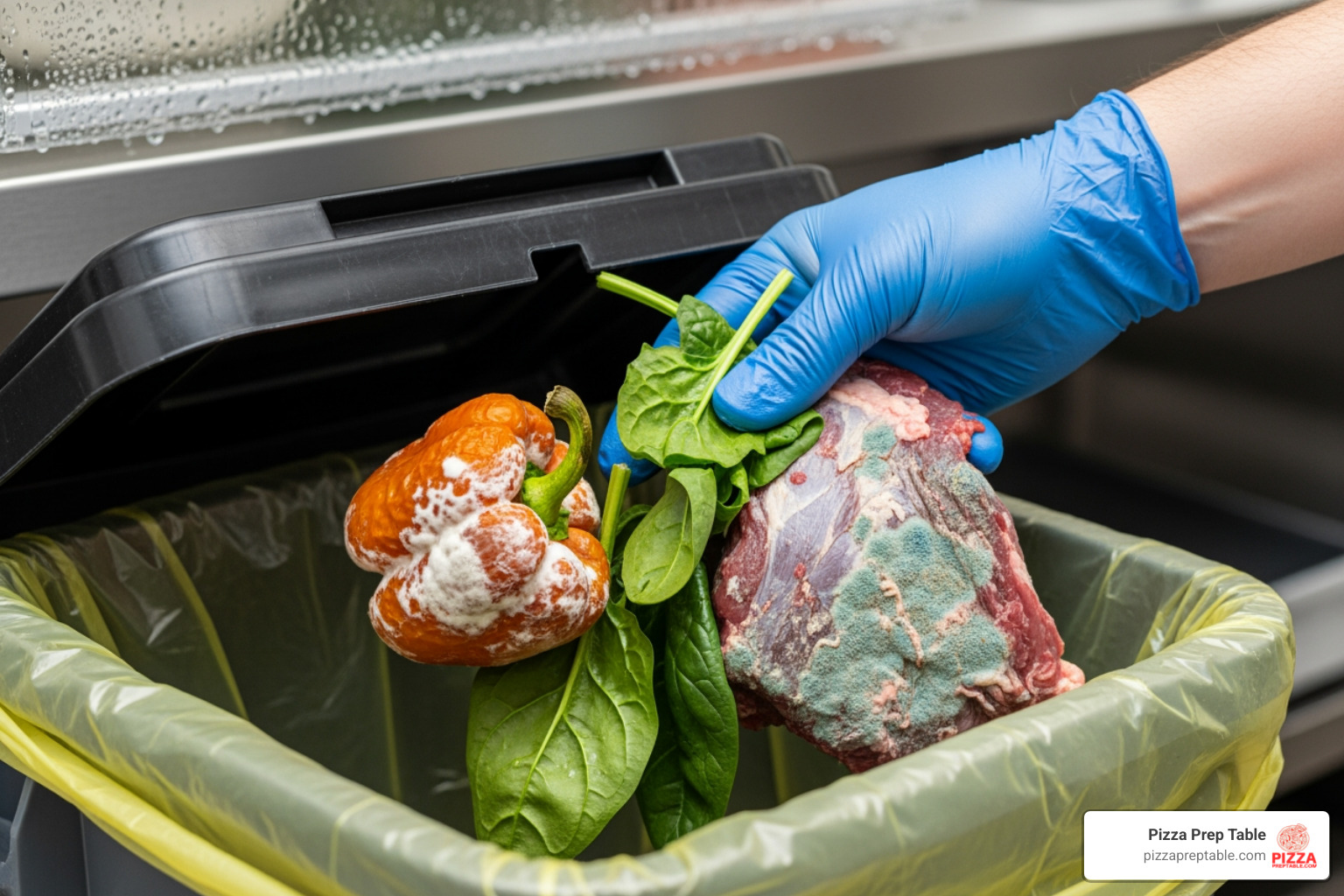 spoiled food being thrown away from a commercial refrigerator - commercial refrigeration repair