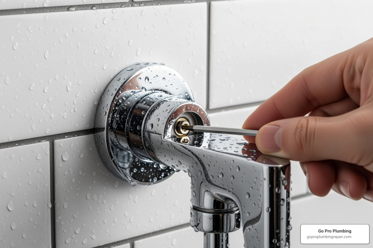 illustrating the removal of the shower handle - disassemble delta shower valve