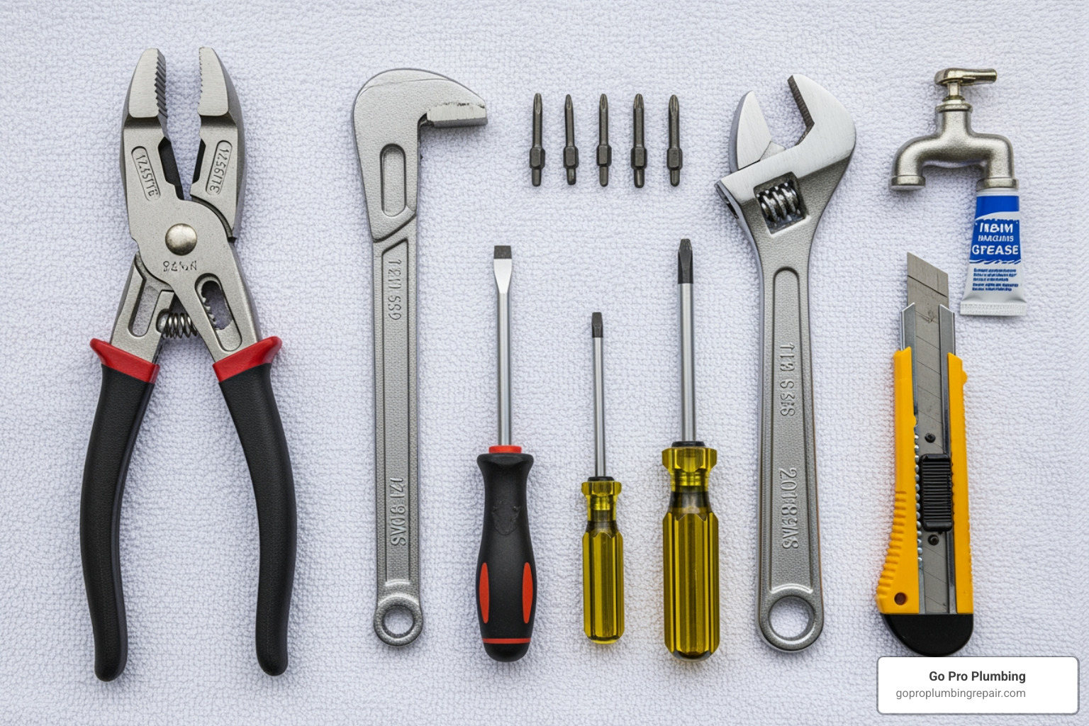 all the necessary tools laid out neatly on a towel - disassemble delta shower valve