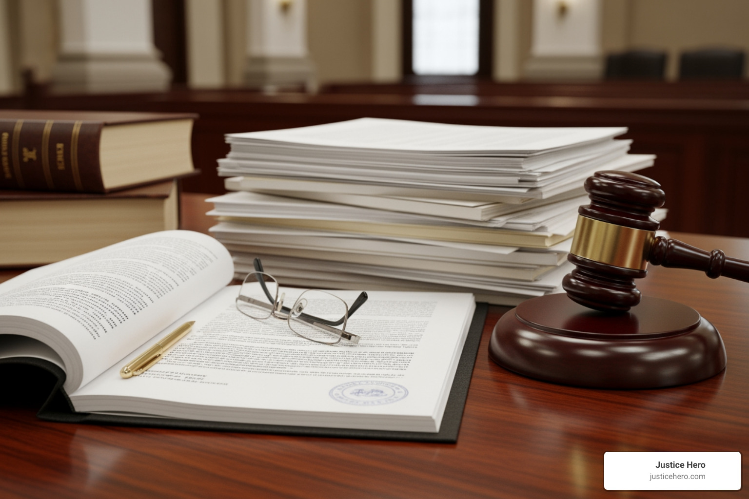 Court documents and a gavel - zantac bladder cancer lawsuit