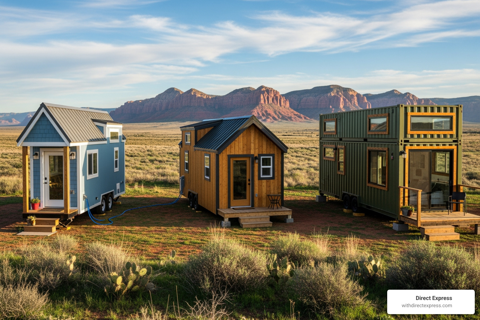 different types of tiny houses side-by-side - buy tiny house