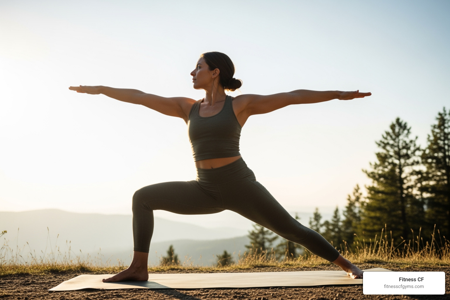 person in powerful Warrior II pose - 45 minute yoga for strength and flexibility person in powerful Warrior II pose - 45 minute yoga for strength and flexibility