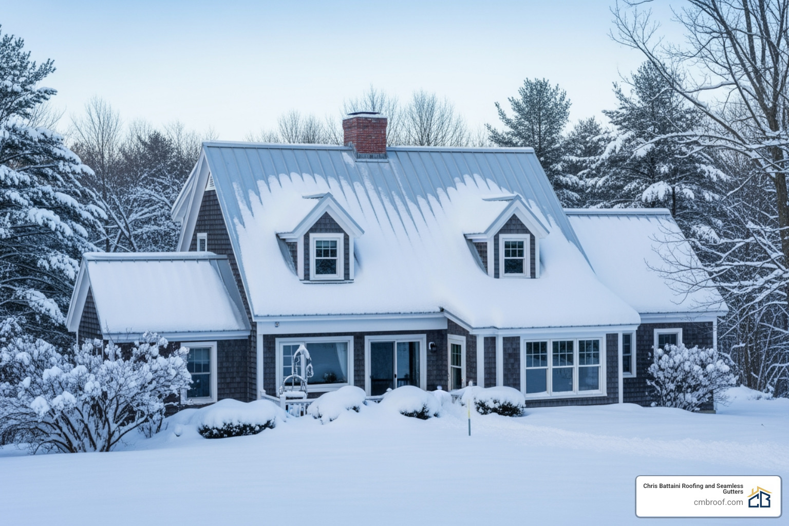 aluminum roof withstanding heavy snow in a New England setting - aluminum metal roofing