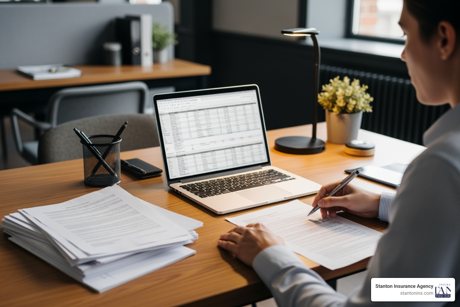 person comparing documents on laptop - cheap apartment insurance rates person comparing documents on laptop - cheap apartment insurance rates