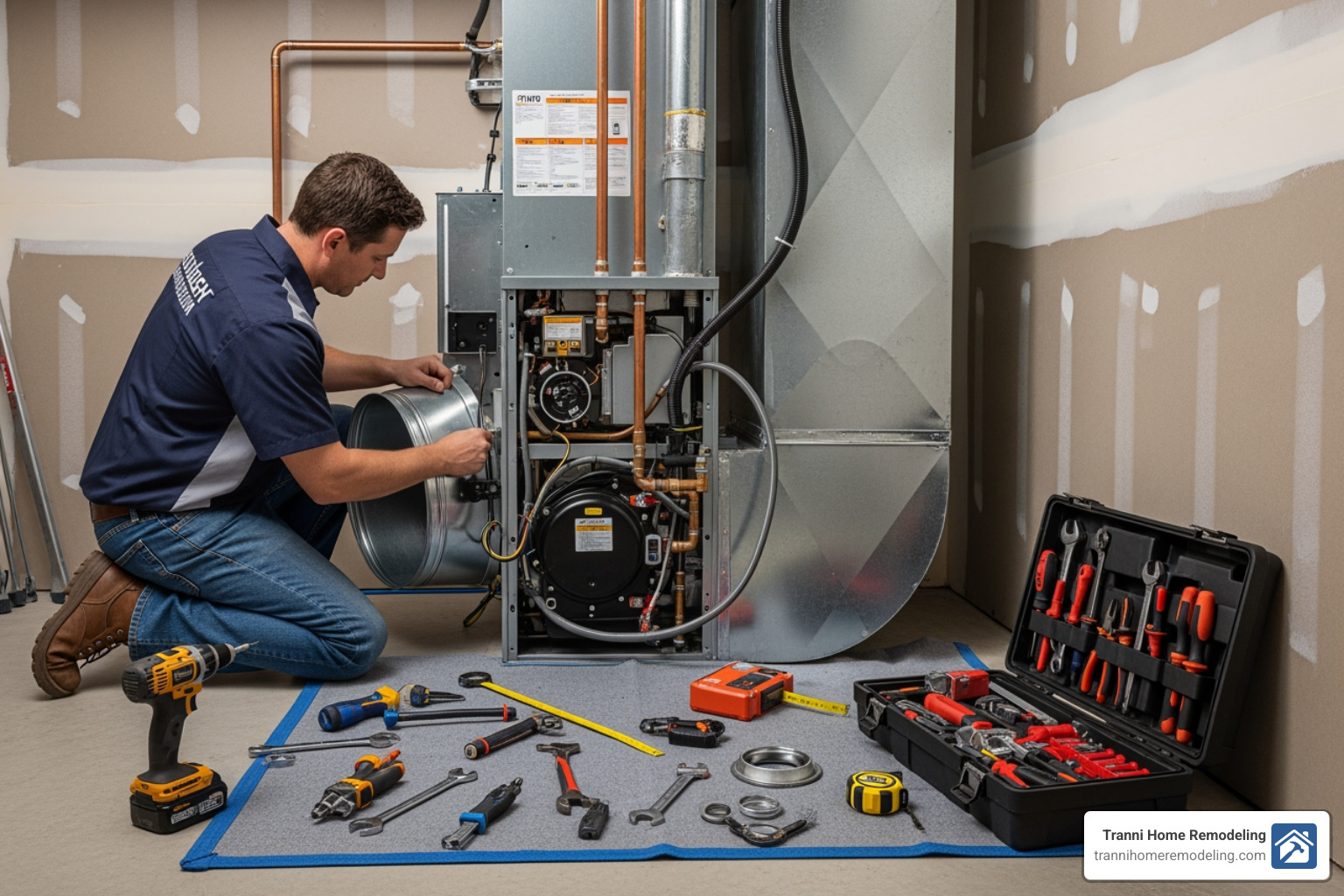 professional HVAC installation in progress - HVAC installation Lincoln