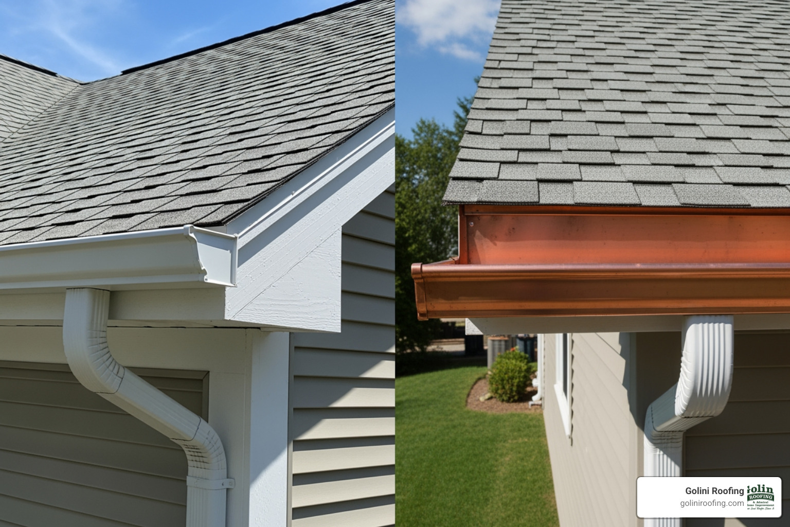 Different gutter styles like K-style and half-round - Gutter Installers Different gutter styles like K-style and half-round - Gutter Installers