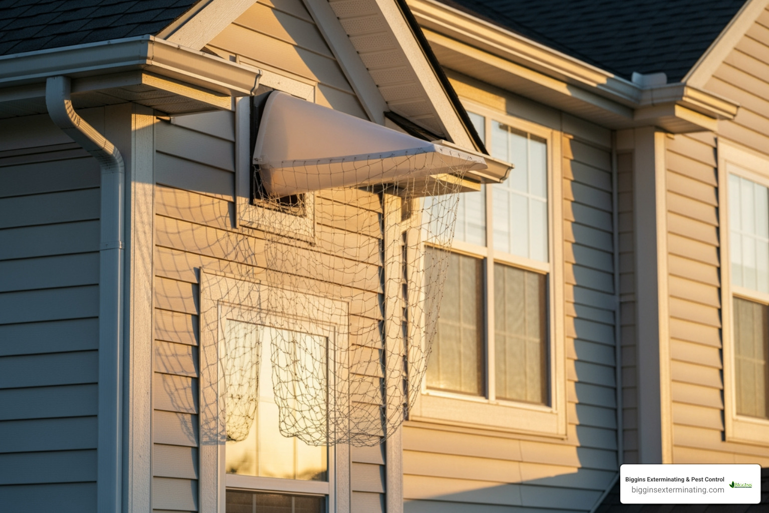 image of a one-way bat exclusion door properly installed on a house - Bat removal Methuen