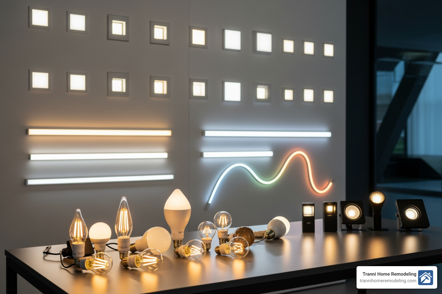 different types of LED fixtures - LED lighting installation services