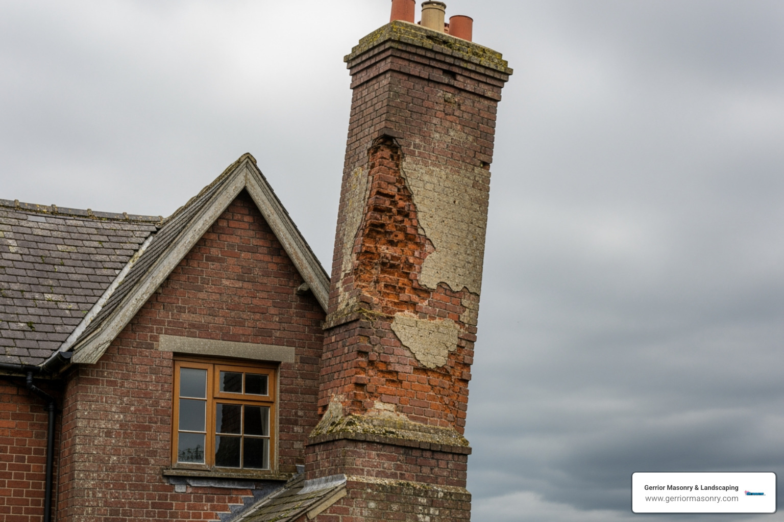 severely leaning chimney stack - cost to replace chimney