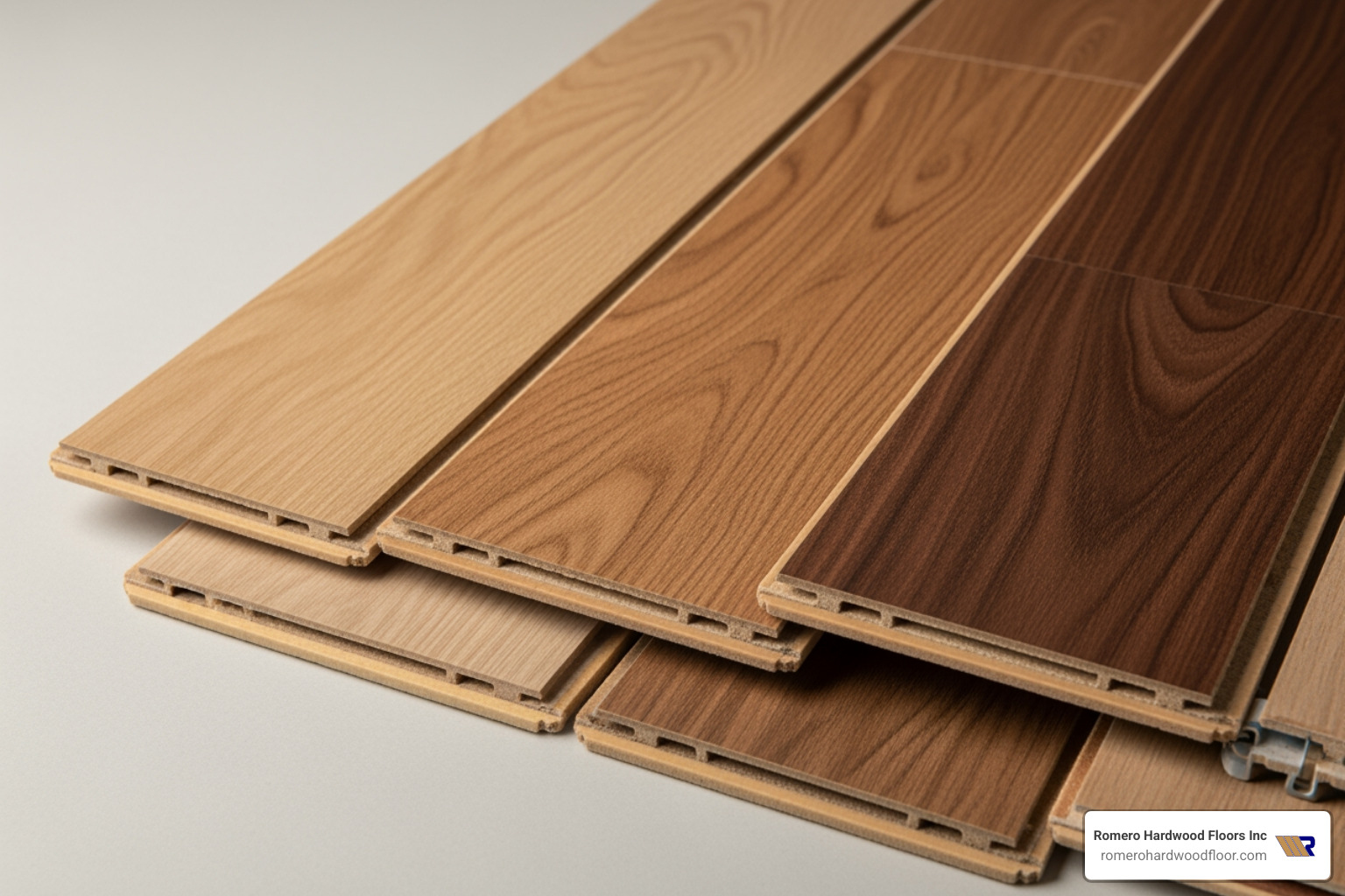 different laminate plank thicknesses side-by-side - Long-lasting laminate flooring