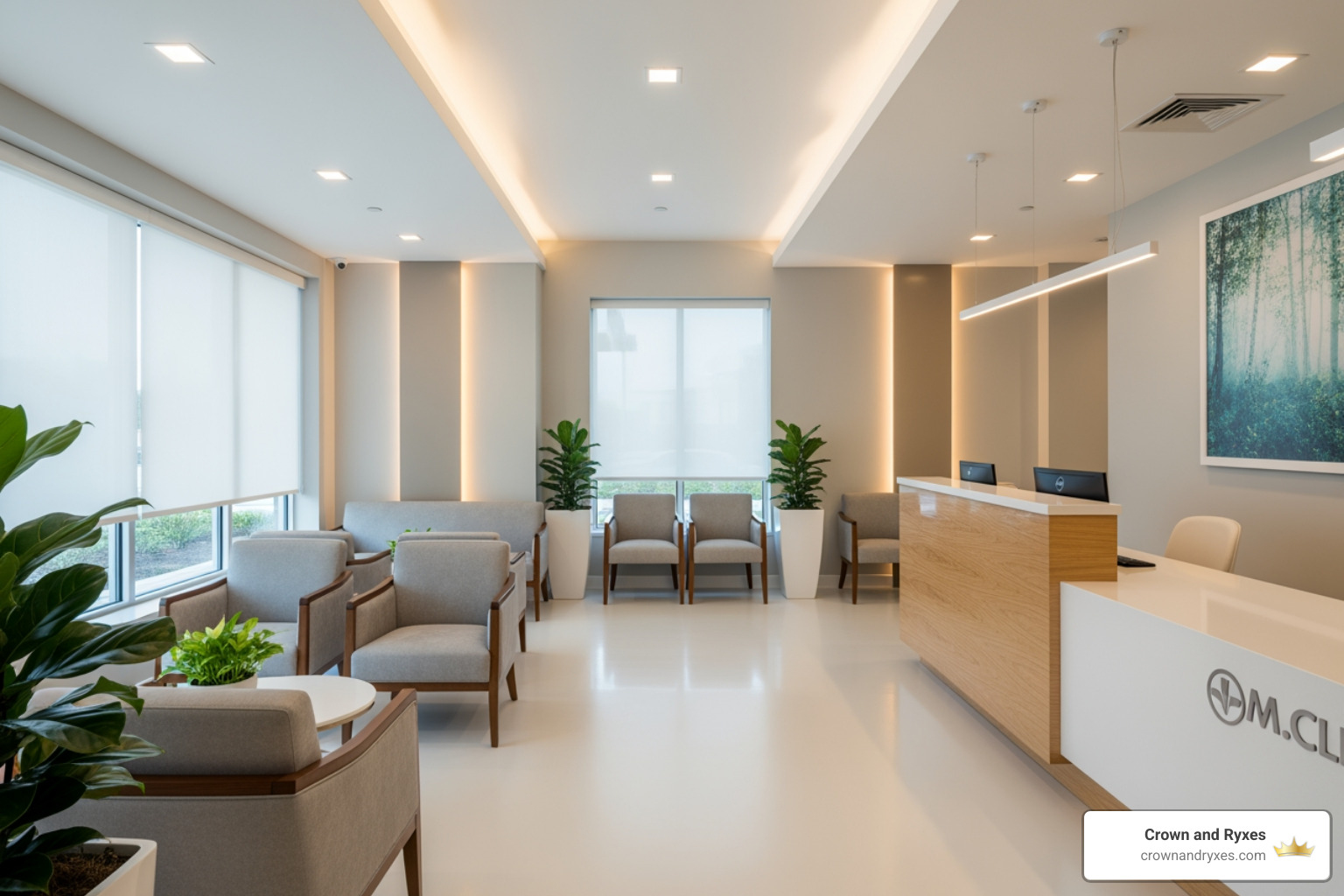 image of a professional and clean clinic interior, emphasizing hygiene and patient comfort - Hair transplant clinic in The Villages