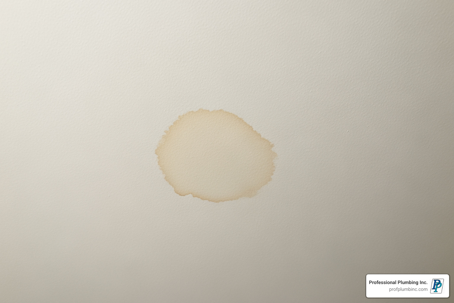 subtle water stain on a ceiling - leak detection Costa Mesa