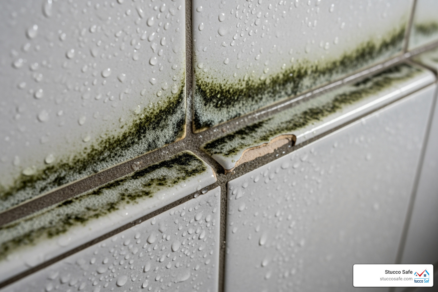discolored grout in a shower - detect mold in your house discolored grout in a shower - detect mold in your house
