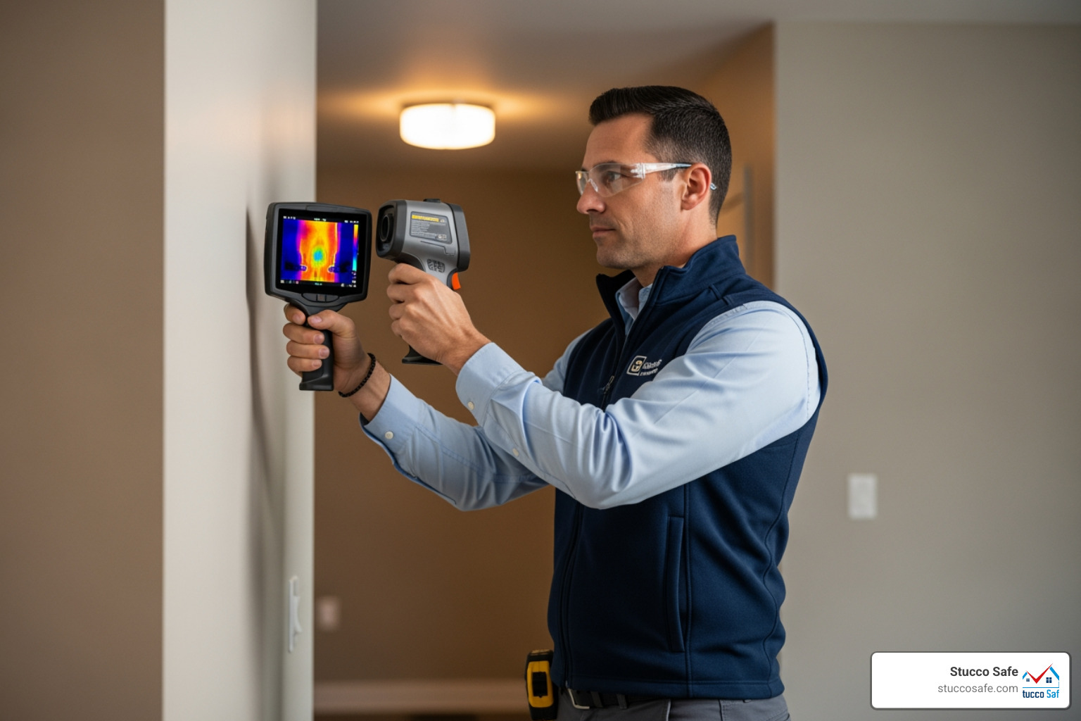 inspector using thermal camera - mold and water damage inspection inspector using thermal camera - mold and water damage inspection