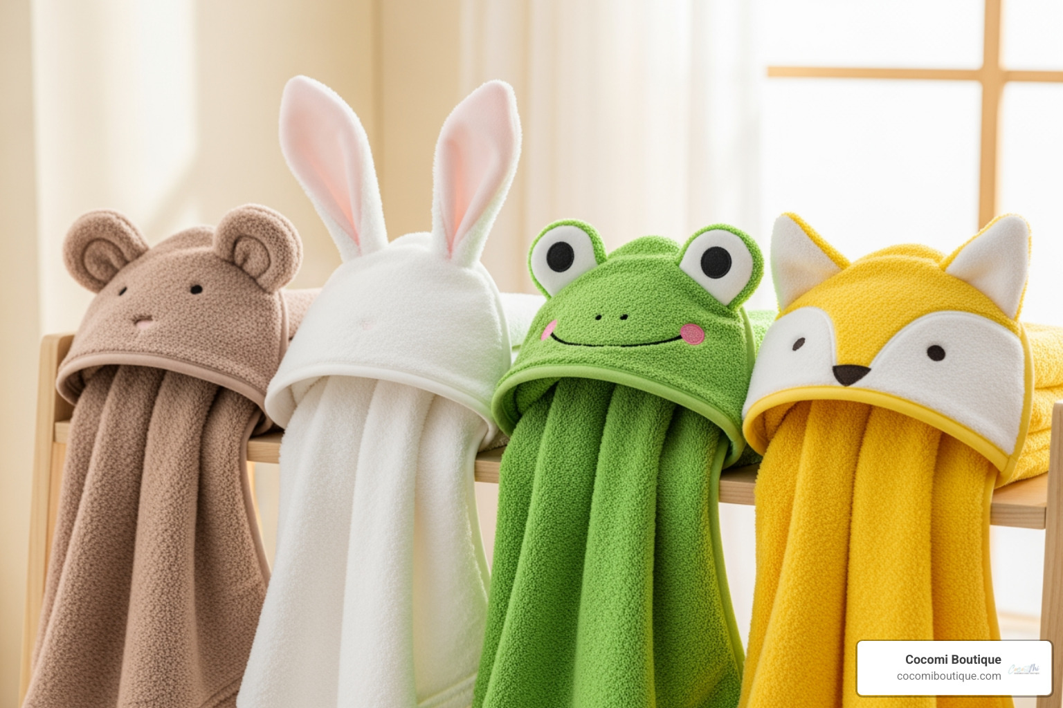hooded towel designs with animal ears - hooded bath towels for infants