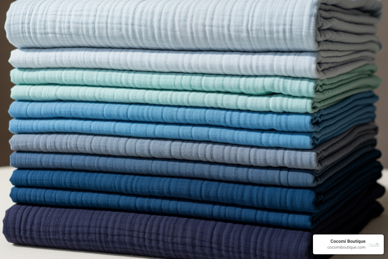 collection of blue muslin swaddles - Blue muslin swaddle