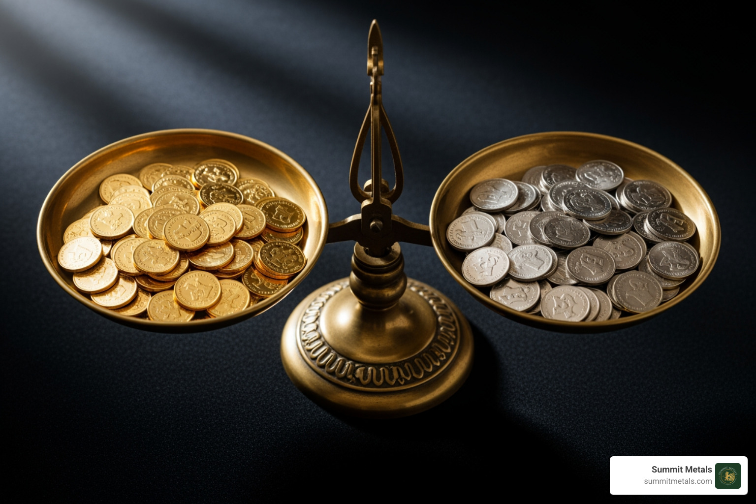 balanced scale with gold on one side and silver on the other - how to buy and sell gold and silver