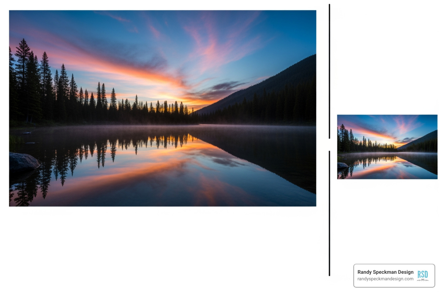 Comparison of a large, unoptimized image versus a smaller, compressed, and optimized image - boost website performance