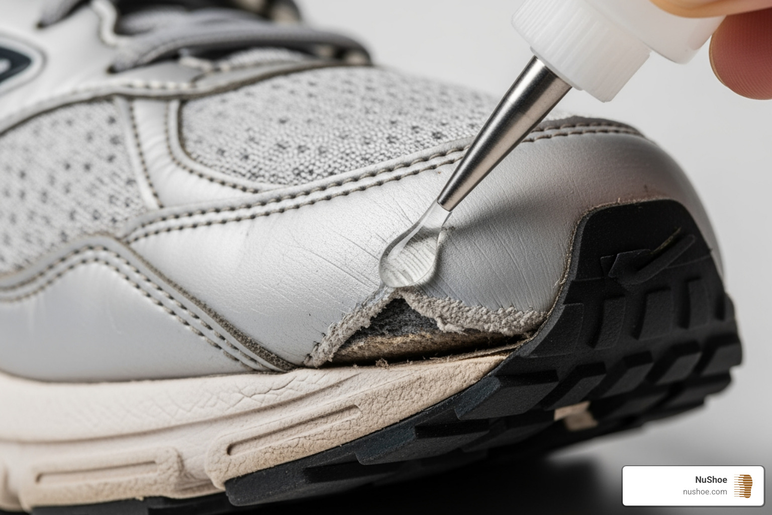 various types of shoe glue tubes and packaging, showing different applicators - trainer repair glue