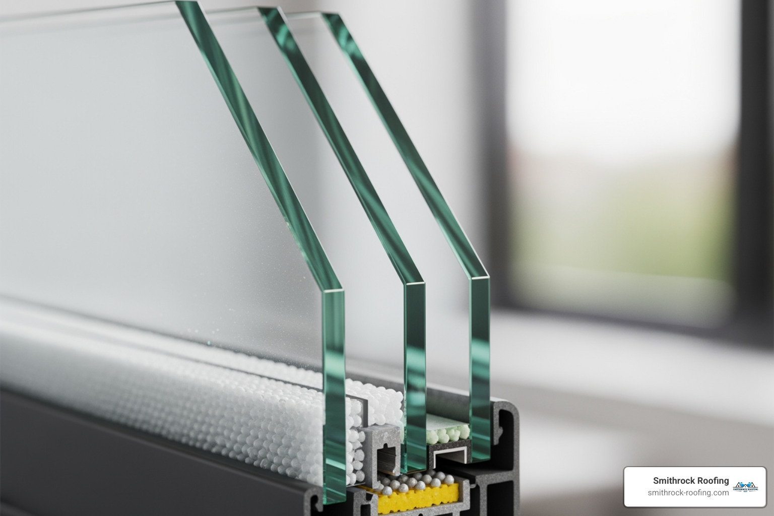 diagram showing the solar spectrum (UV, Visible, Infrared light) interacting with a Low-E coated window - insulated low e glass