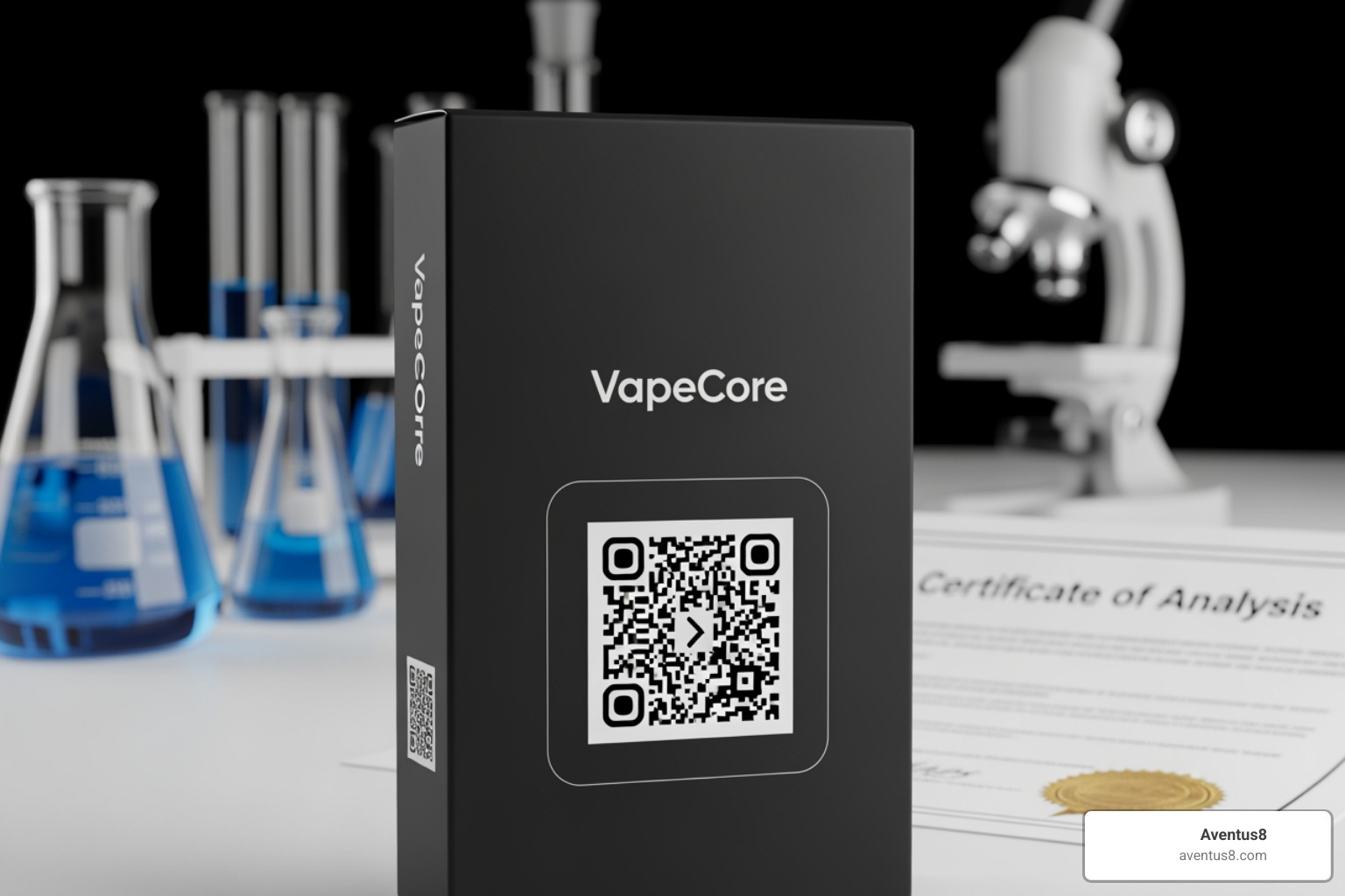 QR code on vape packaging leading to lab results - THC vapes for women