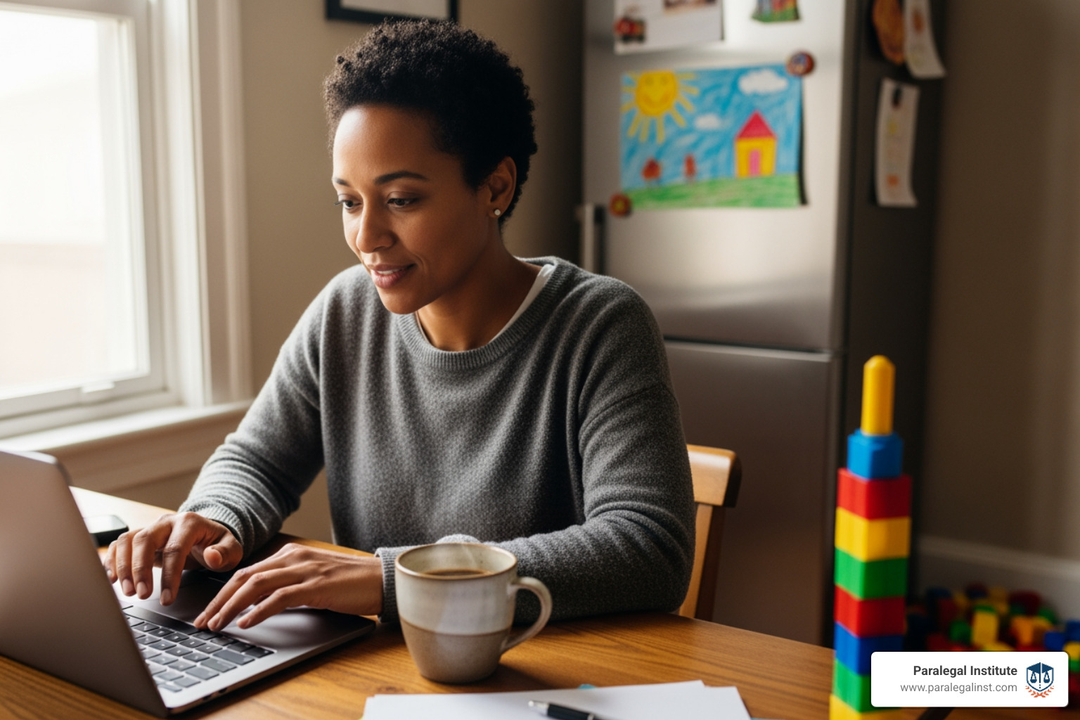 a person balancing online study with their daily life - Accelerated paralegal program online a person balancing online study with their daily life - Accelerated paralegal program online