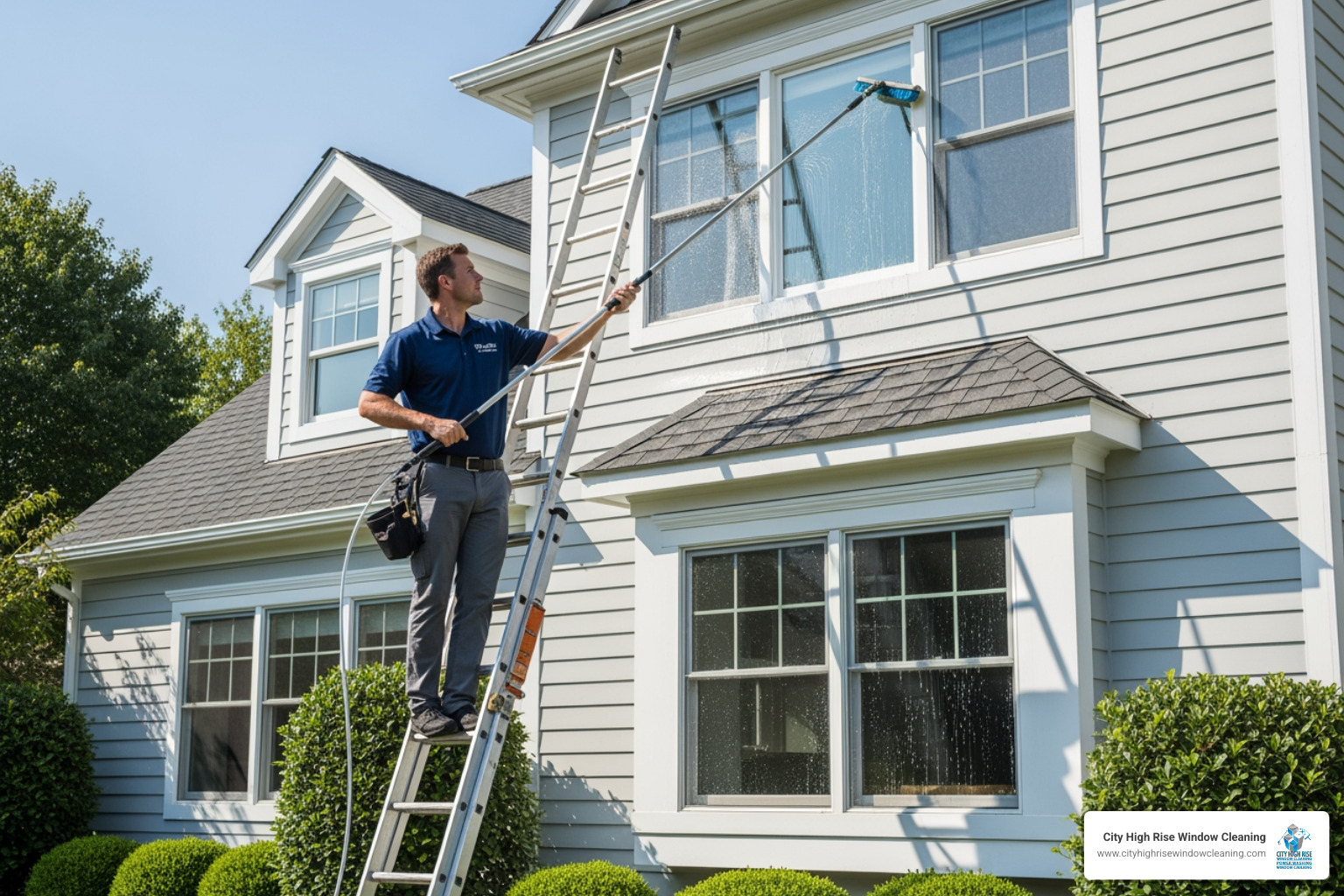 professional window cleaner cleaning a residential window - long island window cleaning services professional window cleaner cleaning a residential window - long island window cleaning services
