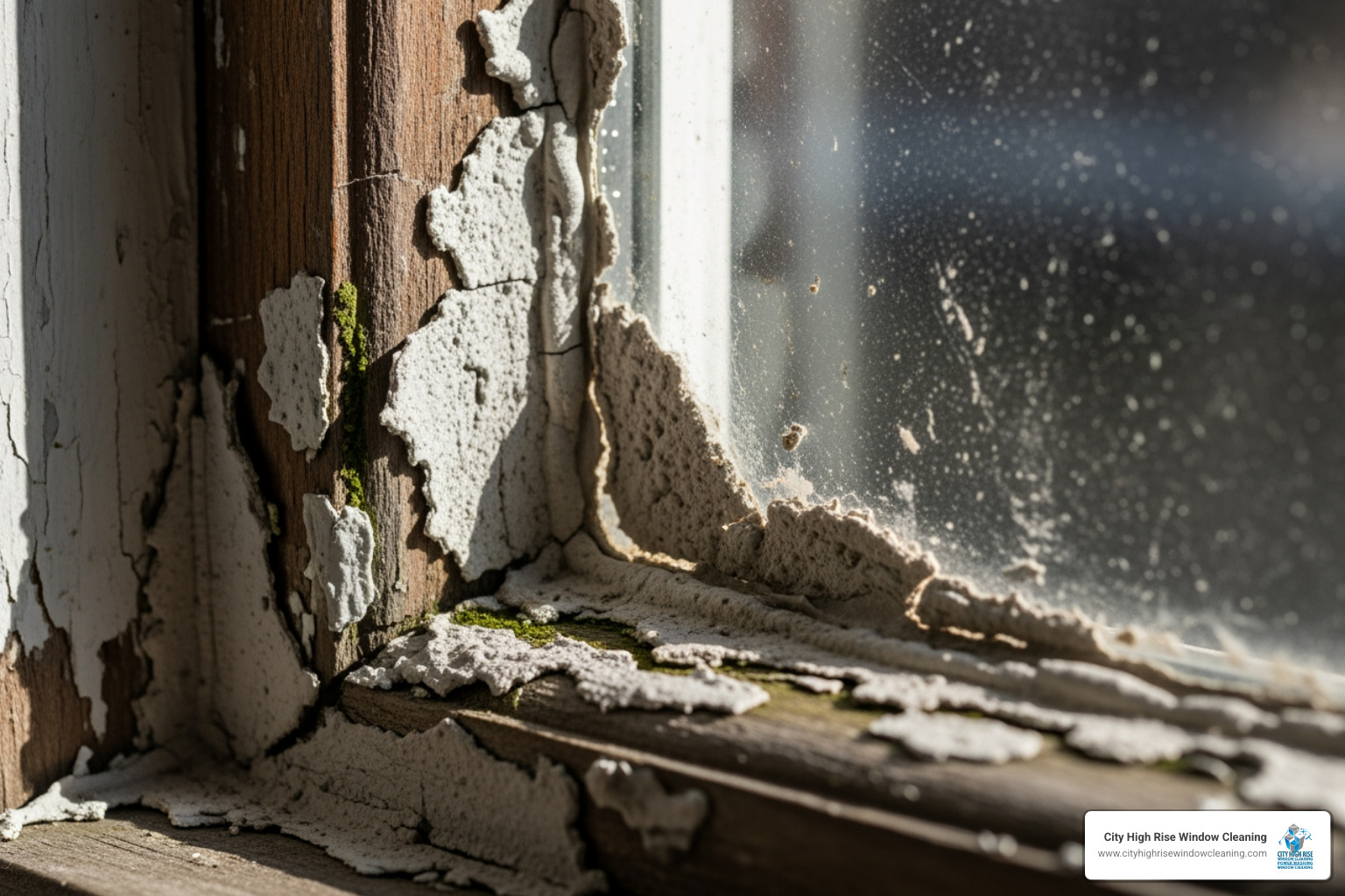 Image of a poorly caulked window with cracks and gaps - best caulk for sealing window glass Image of a poorly caulked window with cracks and gaps - best caulk for sealing window glass
