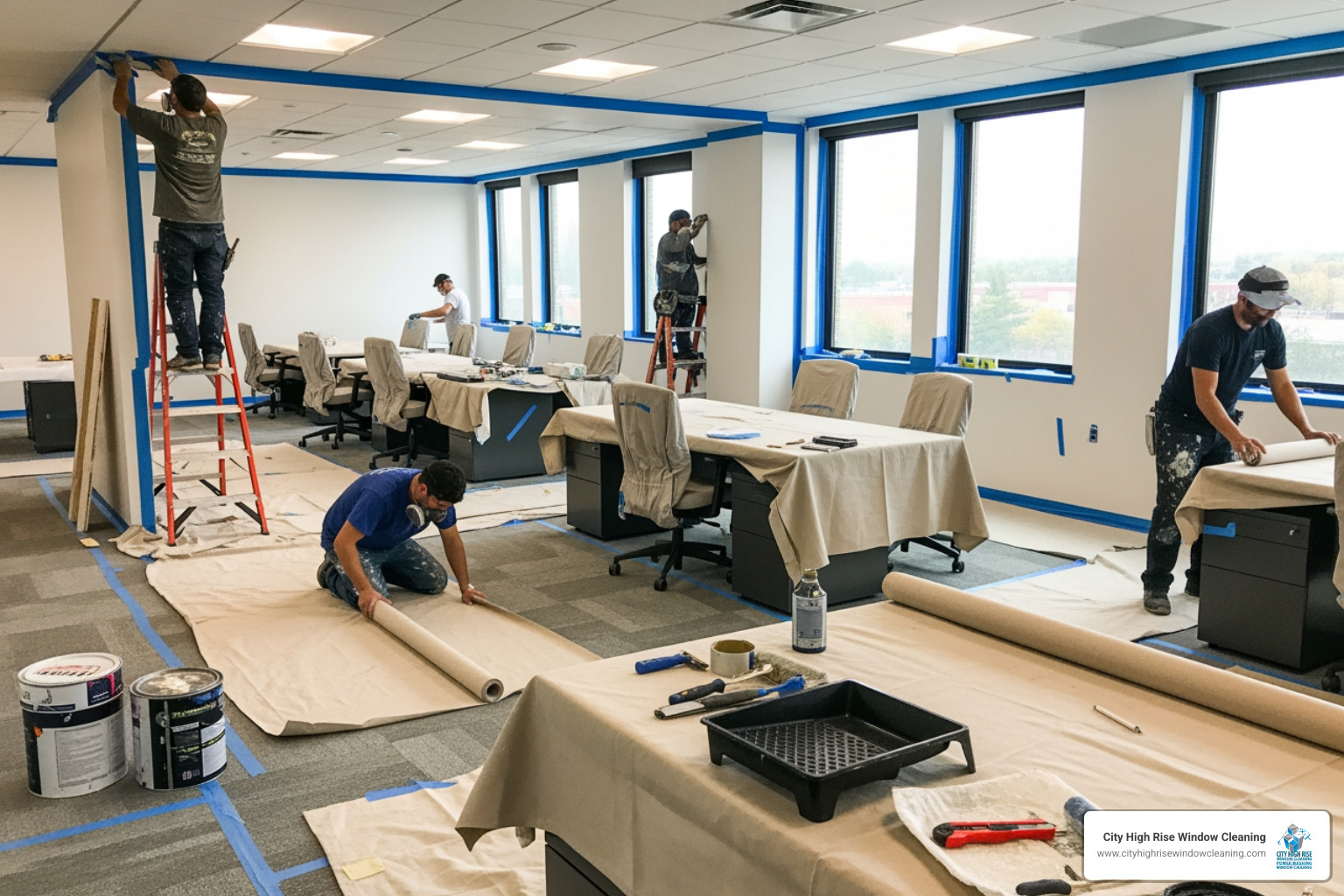 commercial painting Long Island - professional painters prepping office space - commercial painting Long Island commercial painting Long Island - professional painters prepping office space - commercial painting Long Island