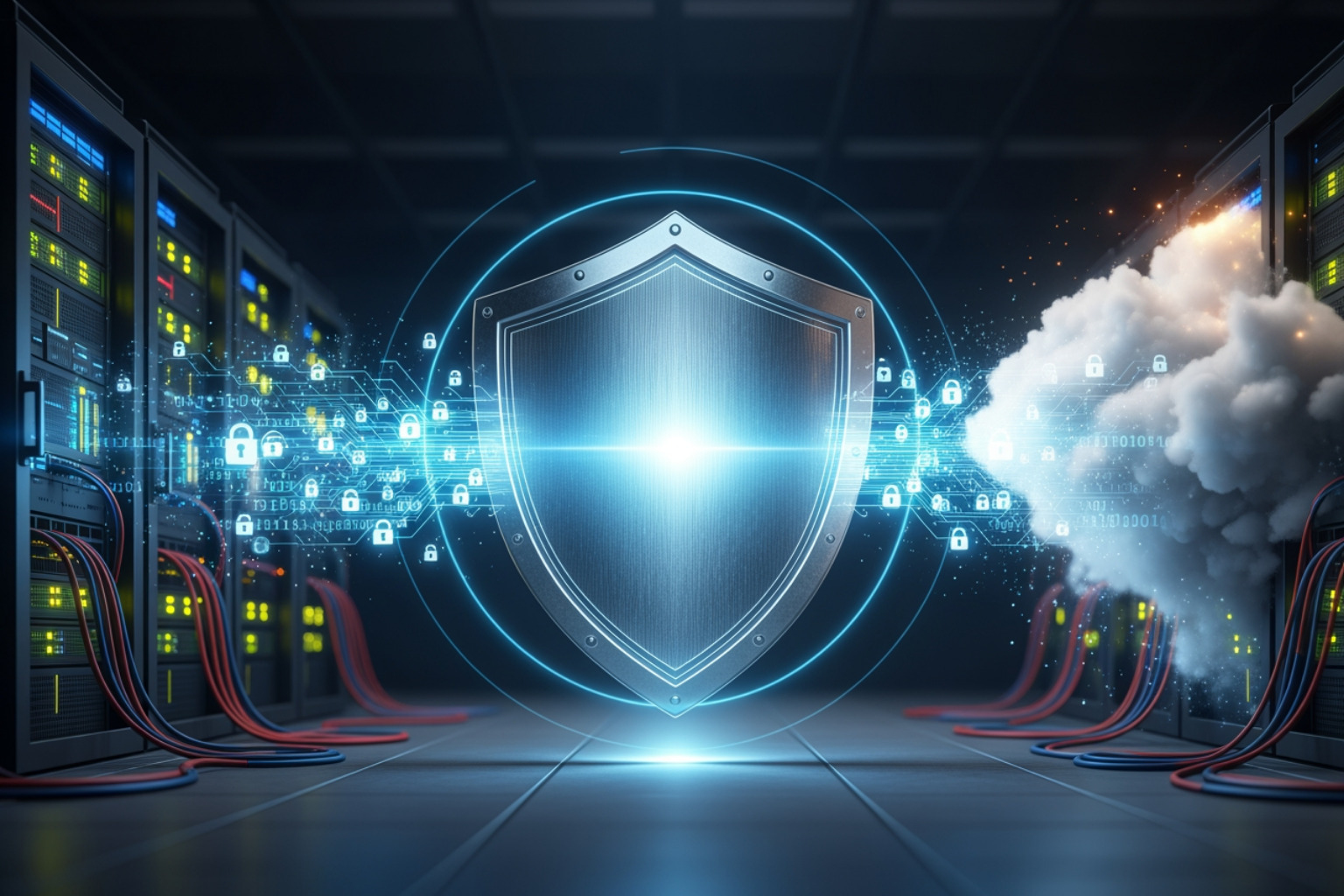 Security shield protecting data in hybrid cloud - Hybrid cloud backup solution