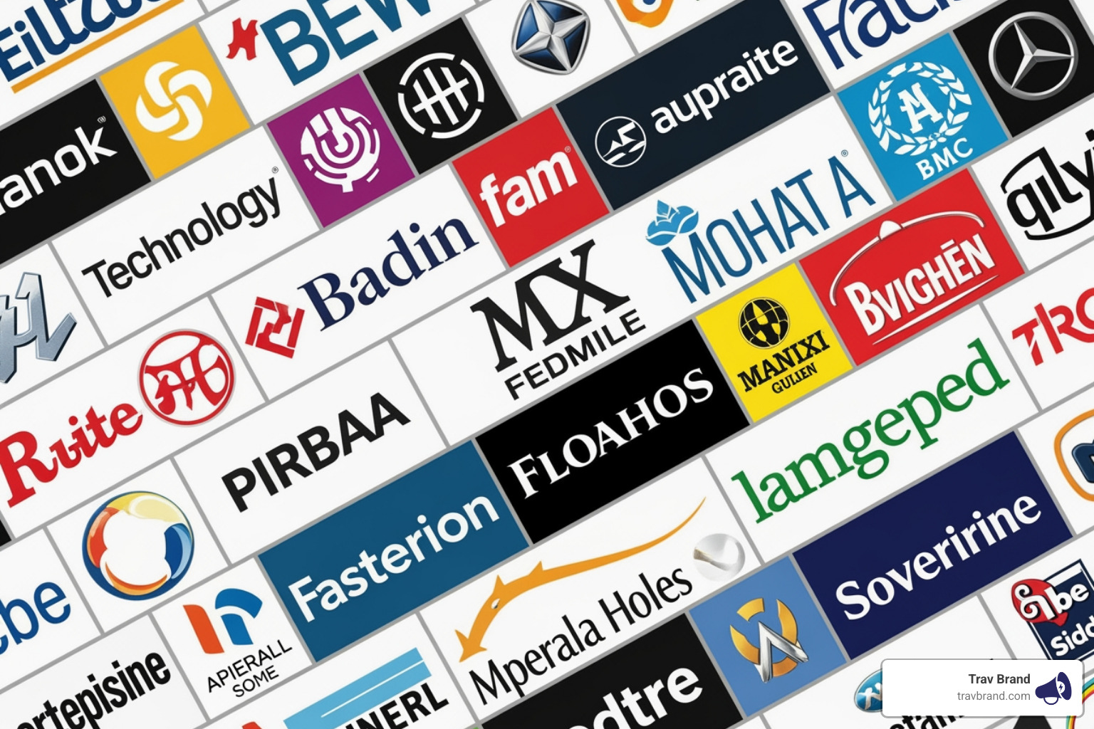 Collage of well-known brand logos - brand positioning statement Collage of well-known brand logos - brand positioning statement