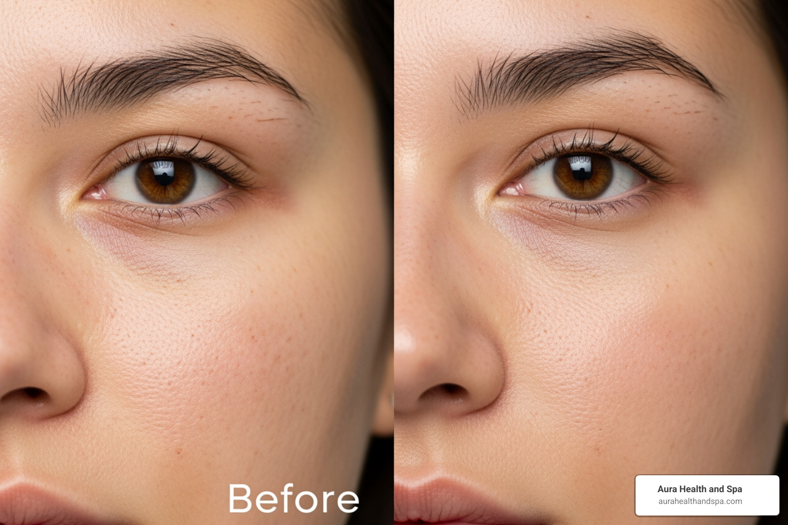 Before and after photos showing significant improvement in acne scars after clinical microneedling treatments - clinical microneedling