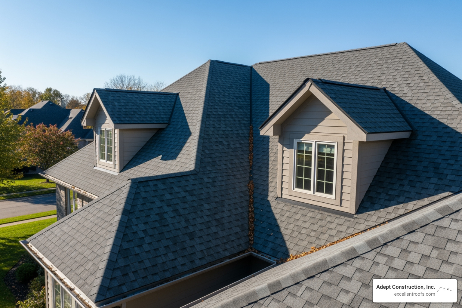 Complex roof with dormers and valleys - cost to replace roof architectural shingles