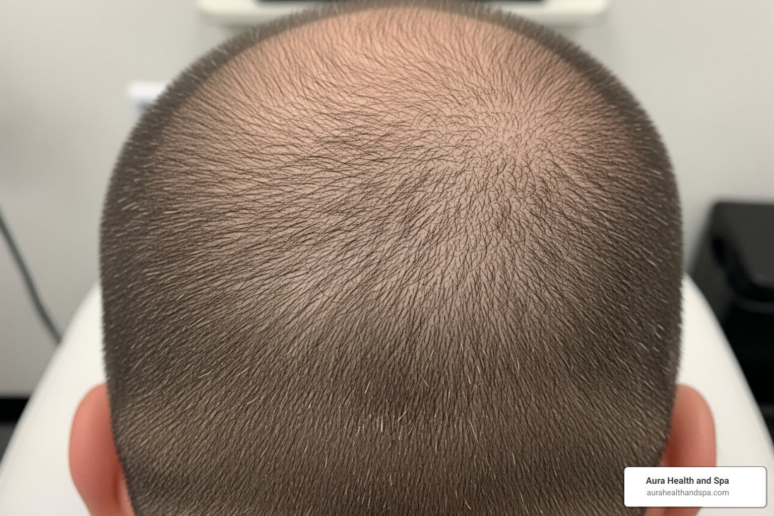 healthy donor area on the back and sides of a scalp - FUE donor area