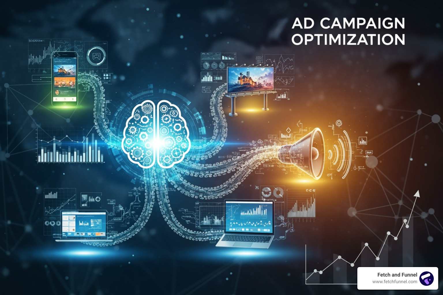 Analytics dashboard with charts and graphs - Ad campaign optimization Analytics dashboard with charts and graphs - Ad campaign optimization