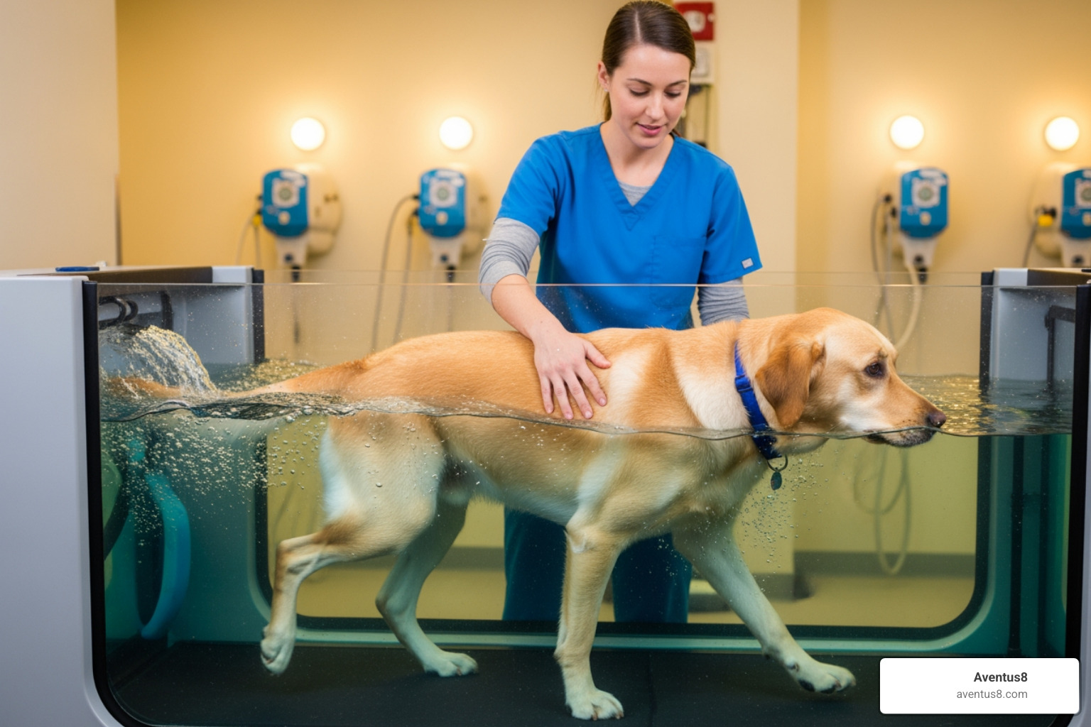 dog receiving supportive therapy - Dog joint pain