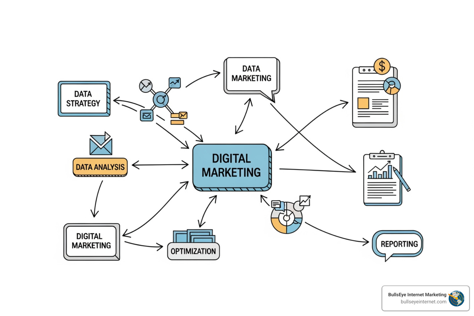 flowchart of Google Ads campaign management - google adwords management services