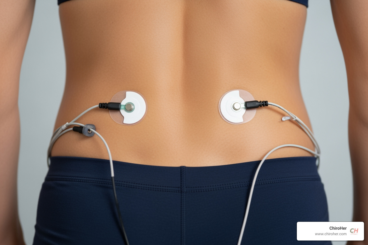 correct electrode placement for TENS on the lower back - tens unit and ems