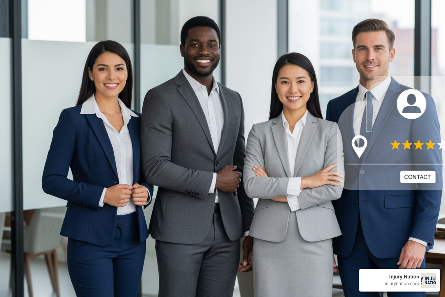 map of the US with pins representing lawyers - lawyer profile listings