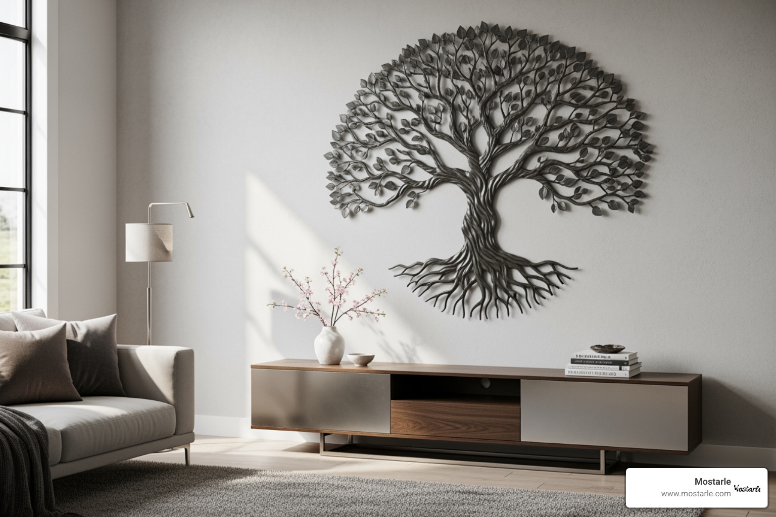 wall-mounted metal tree of life sculpture in a living room - ancient tree metal sculpture wall-mounted metal tree of life sculpture in a living room - ancient tree metal sculpture