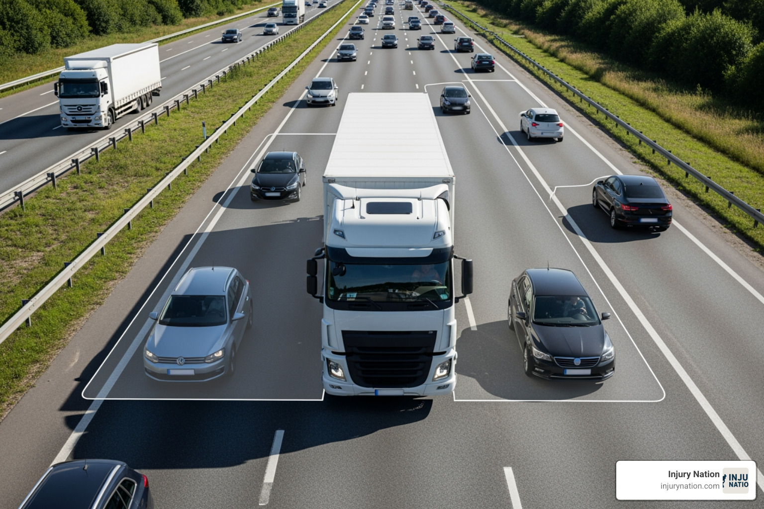 truck blind spots - Truck accident legal advice